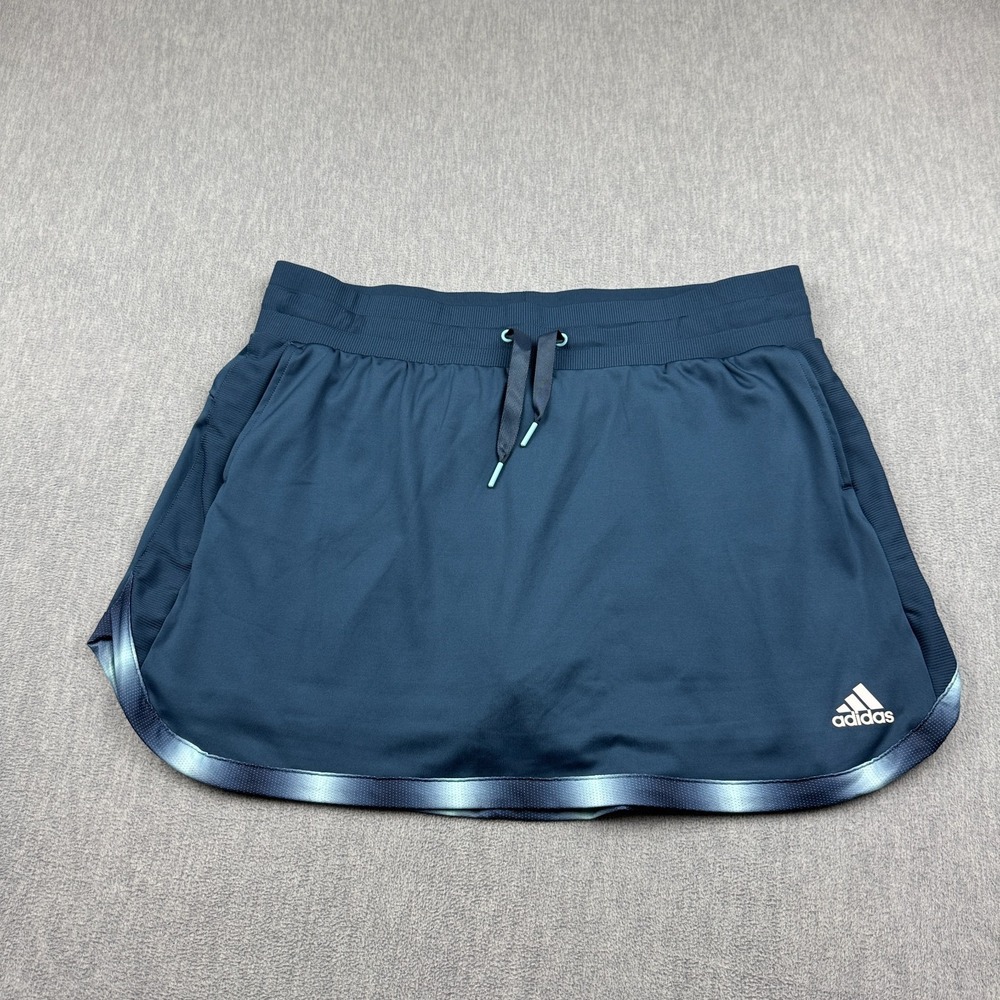 Adidas Skort Skirt Womens XL Blue Activewear Pockets Tennis Golf Gym Quickdry